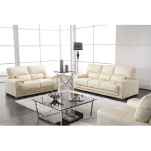 Weiße Farbe Leder Kombination Büro und Wohnzimmer Sofa Set